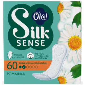 Ола силк сенс прокладки ежедневные №60 дейли део ромашка