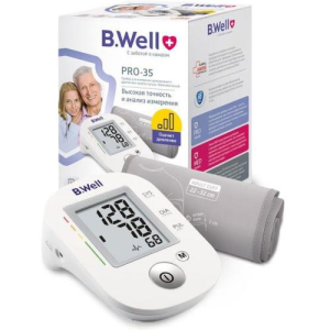 Би велл про-35 тонометр автомат на плечо универс манжета 22-42см с адаптером