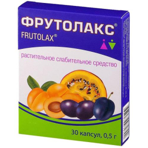 Фрутолакс капсулы 500мг №30 растит. слабительное средство