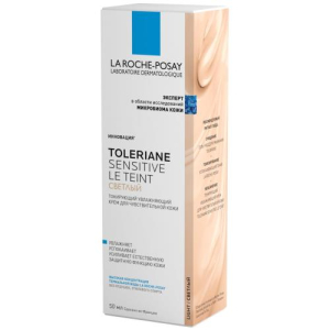 Ля рош-позе толеран сенситив крем 50мл тонирующий тон светлый