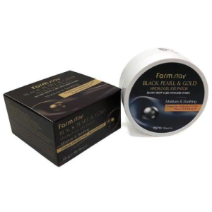 Фармстей патчи гидрогелевые №60/90г д/глаз золото +  черн жемчуг