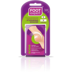 Фут эксперт пластырь гидроколлоидный №3 2,9х6см  +  №3 2,2x4,1 п/влаж. мозолей