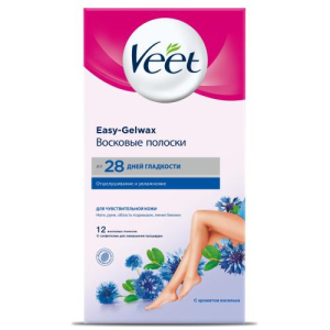 Вит восковые полоски №12 д/депил д/чув кожи c технологией easy gel-wax