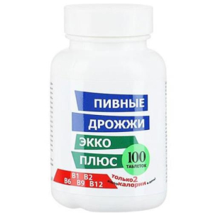 Пивные дрожжи экко плюс таблетки №100
