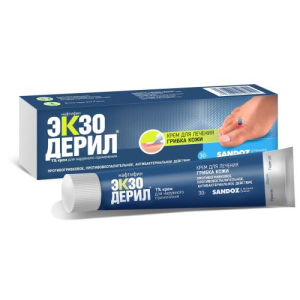 Экзодерил крем для наружного применения 1% 30г