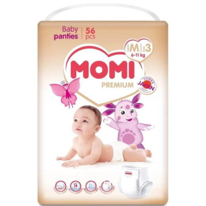 Моми премиум подгузники-трусики для детей №56 6-11кг