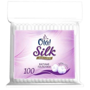Ола силк сенс палочки ватные №100 коттон п/э