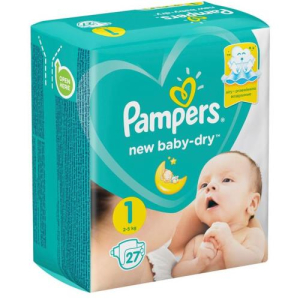 Памперс нью беби драй подгузники для детей №27 размер 1 2-5кг