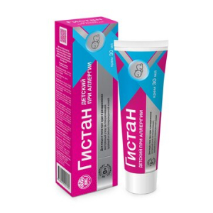 Гистан крем для кожи лица и тела  детский успокаивающий туба 30мл при зуде, раздражении и при аллергии