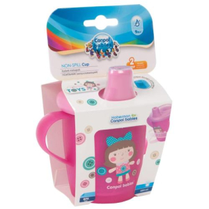 Канпол беби поильник-непроливайка 250мл тойс 9мес +  /арт. 31/200/ розов.