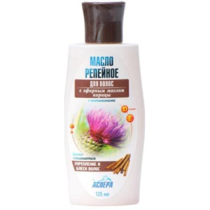 Аспера масло для волос 125мл репейное с маслом корицы