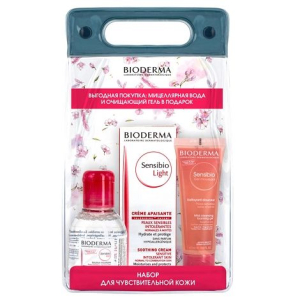 Биодерма Сенсибио  набор Лайт крем 40мл + гель д/умыв 45мл.