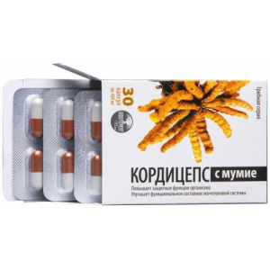 Кордицепс с мумие грибная серия капсулы 450мг №30