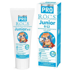 Рокс про джуниор зубная паста 74г сливочный пудинг