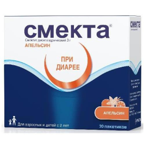 Смекта порошок для приготовления суспензии для приема внутрь 3г 3.76г №20 апельсиновый