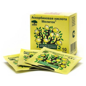 Мелиген аскорбиновая кислота порошок 2,5г №10 бад