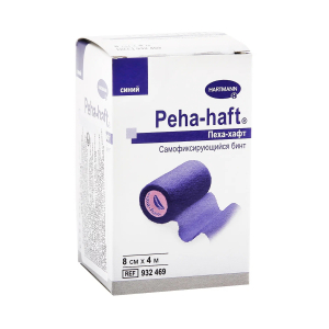 Пеха-хафт бинт эластичный самофиксирующийся синий 4мх8см 