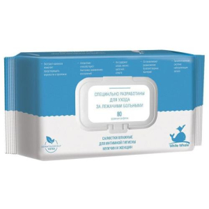 Вайт вейл салфетки для интимной гигиены №80 д/леж. больных д/мужч. и женщ. с экстр. каланхоэ