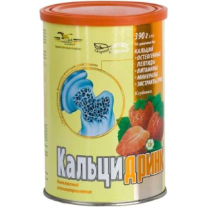 Кальцидринк порошок для приема внутрь 390г клубника