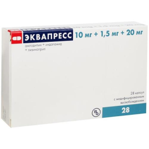 Эквапресс капсулы с модифицированным высвобождением 10мг + 1.5мг + 20мг №28