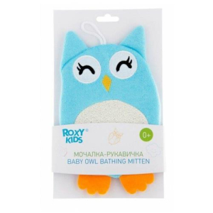 Рокси-кидс мочалка рукавичка сова (baby owl) 0 +  /арт rbs-003/
