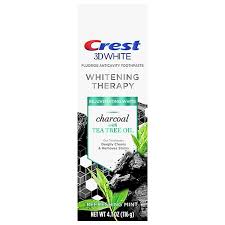Крест 3д уайт зубная паста 116г whitening therapy charcoal tea с масл чайн дер
