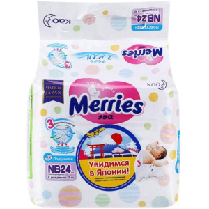 Мерриес подгузники детские №24 до 5кг