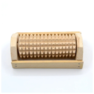 Массажер для стоп зубчатый 2 валика дерево бук