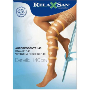 Релаксан стей-ап чулки компрессионные 140den р3 телес