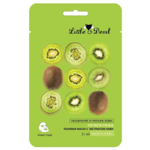 Литтл девил маска для лица тканевая 21мл экстракт киви увлажн.