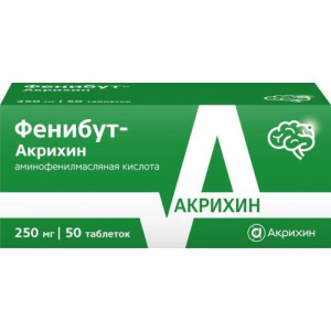Фенибут-акрихин таблетки 250мг №50