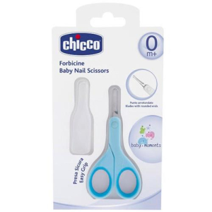 Чикко ножницы детск с закругл концами 0мес +  /арт 320611027/ голуб