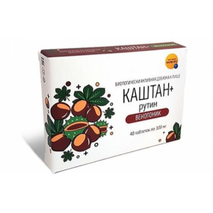 Каштан + рутин таблетки 100мг №40 венотоник бад