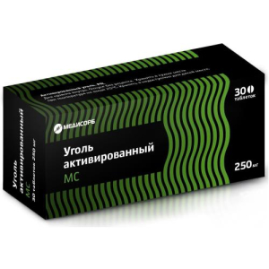 Уголь активированный медисорб таблетки 250мг №30