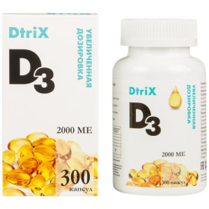 Детрикс витамин д3 капсулы 2000ме 450мг №300