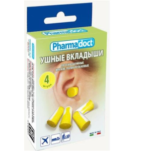 Фармадокт беруши №4 (2 пары) вкладыши п/шумные