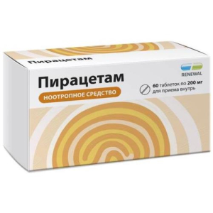 Пирацетам реневал таблетки покрытые пленочной оболочкой 200мг №60/Обновление