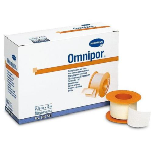 Омнипор пластырь 2,5смх5м неткан. белый /арт.900551/
