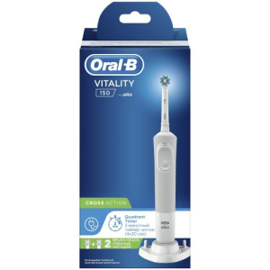 Орал би электрическая зубная щетка vitality 150 crossaction + 2 насадки