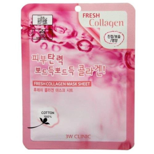 3w клиник маска для лица тканевая 23мл с коллагеном