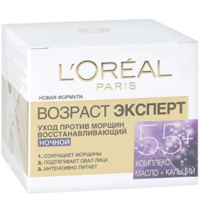 Лореаль дэ возраст эксперт 55 +  п/морщин восстан. ночн. 50мл.