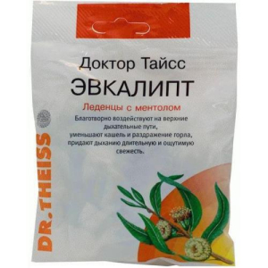 Доктор тайсс леденцы 50г эвкалипт + ментол