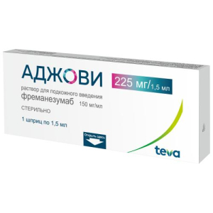 Аджови раствор для подкожного введения 150мг/мл 1,5мл