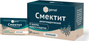 Смектит диоктаэдрический порошок для приготовления суспензии для приема внутрь 3г №10