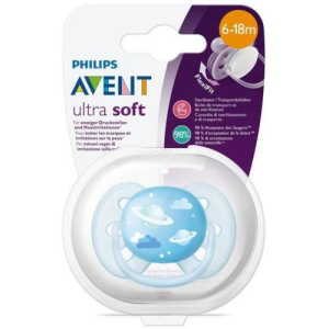 Авент ультра софт пустышка силиконовая №1 6-18мес д/мальч. /арт. scf528/12/