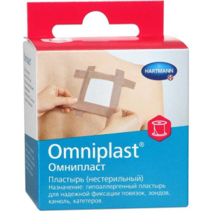 Омнипласт пластырь 1,25смх5м текст. ткань телесн. /арт.900530/900440/