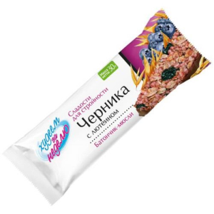 Леовит худеем за неделю мюсли батончик черника + лютеин 30г.