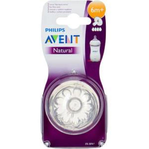 Авент натурал соска силиконовая №2 быстр. поток 6мес +  /арт. scf654/27/