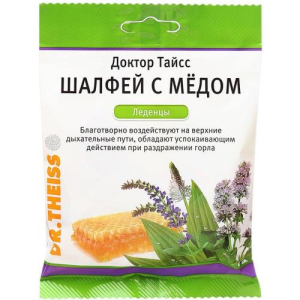 Доктор тайсс леденцы 50г шалфей + мед