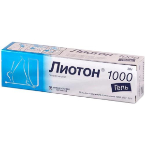 Лиотон 1000 гель для наружного применения 1000ме/г 30г 